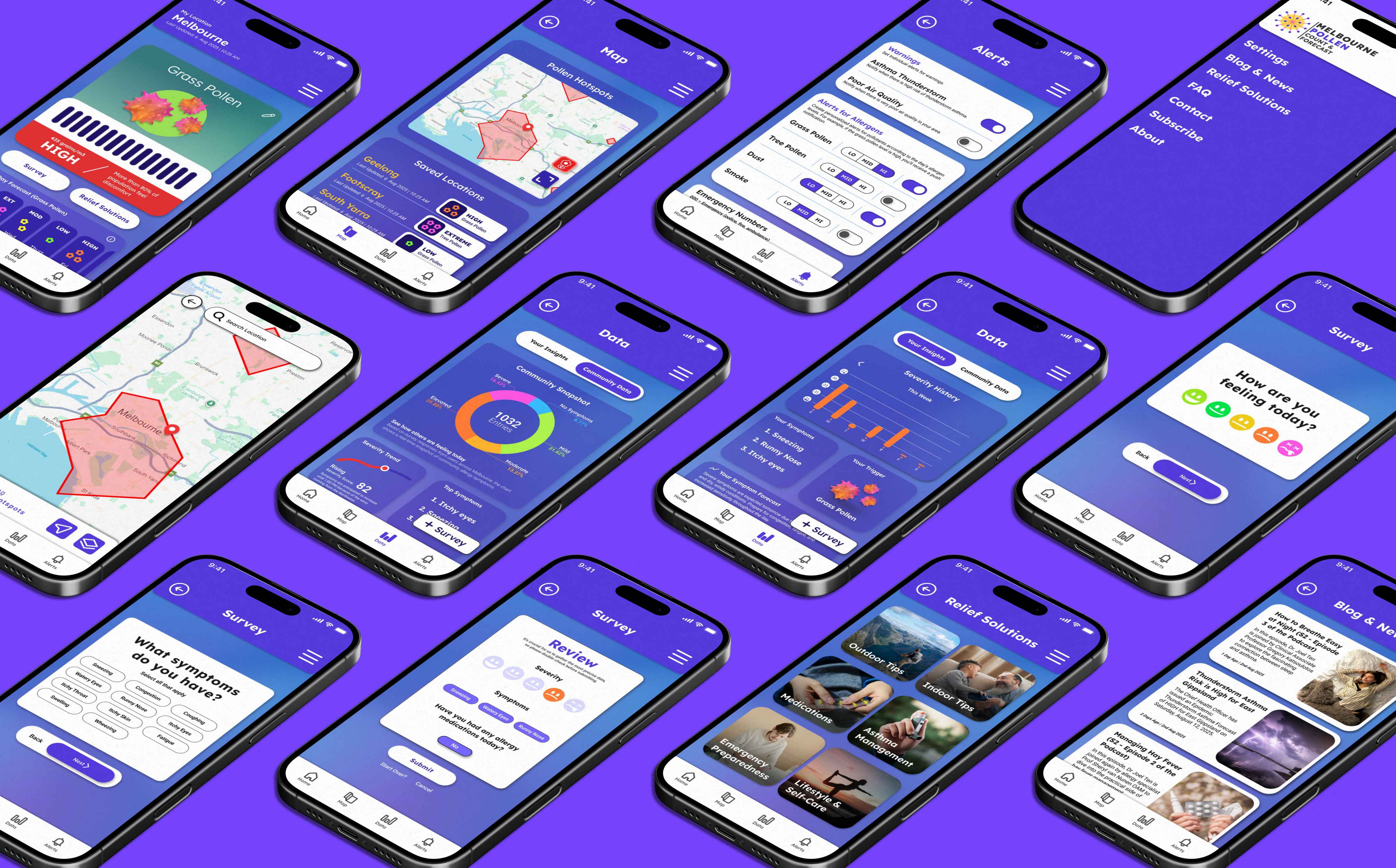 Melbourne Pollen App Redesign
